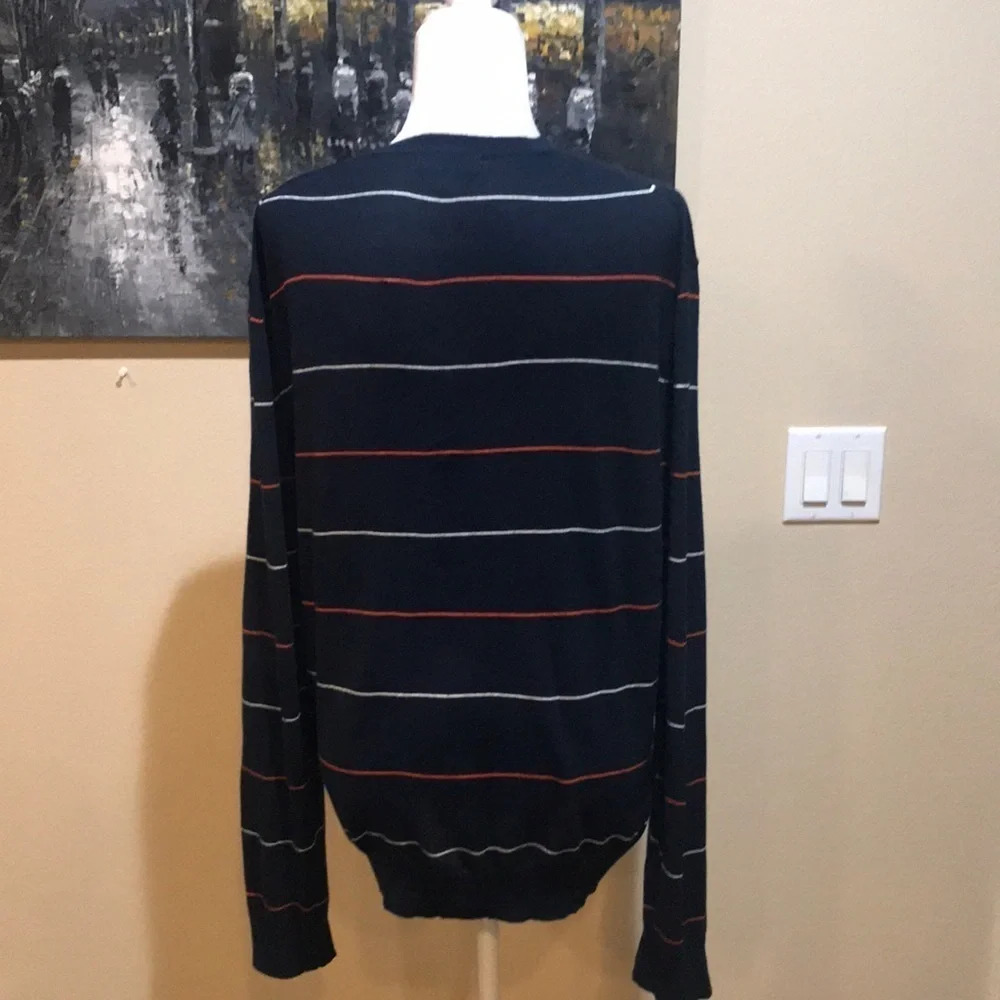 Banana Republic Luxury Blend V-Neck Silk/Cotton/Linen Blend Pullover Sweater-L
